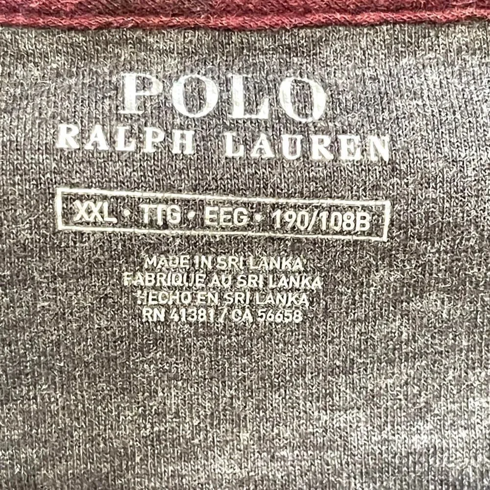 POLO RALPH LAUREN Men’s Zip Neck Cotton Pullover XXL